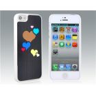 Carcasa protectora Corazones para iPhone 5 Negra