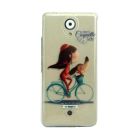 Funda tpu transparente Bicicleta Wiko U Feel lite coquette