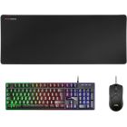 Pack Mars Gaming MCPX Teclado H-Mech+Ratón+Alfombrilla Negro