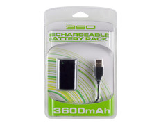 Batería recargable 3600 mAh Negra Xbox360