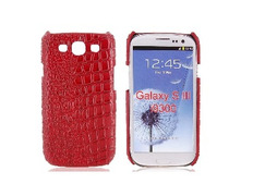 Carcasa para Samsung Galaxy S III (Crocodile Skin Red)