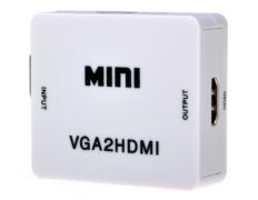 Mini adaptador VGA-HDMI con audio 3.5mm