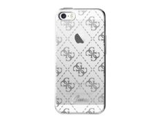 Funda TPU 4G Transparente Plata Apple iPhone 5/5S/SE Guess