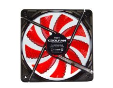 Nox Ventilador Caja Cool Fan 12cm Led Rojo