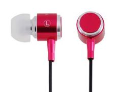 Auriculares Professional Stereo Earbud Earphones (Rojo)