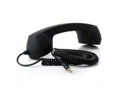 Retro Handset for iPhone with 3.5mm Jack Black