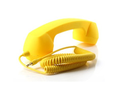 Retro Handset for iPhone with 3.5mm Jack Yellow