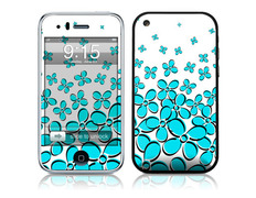 Skin Daisy Field - Teal  iPhone 3G/3Gs