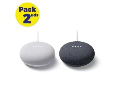 Altavoz Google NEST Mini Carbón/Tiza Pack 2 unidades (independientes)