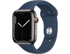 Apple Watch Series 7 GPS/Cellular 45 mm Caja de Acero Grafito/Correa deportiva Azul abismo