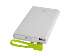 BATERIA EXTERNA KSIX 10000 MAH USB QUICK CHARGE 3.0 Y USB BLANCA