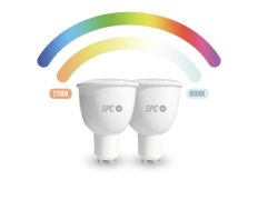 Bombilla Inteligente SPC Aura 450 Casquillo GU10 5.5W/450 Lúmenes (2 unidades)