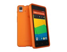 Carcasa bq Aquaris E4.5 Gummie Cover Naranja