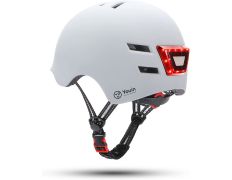 Casco Youin con LED Frontal y Trasero Blanco (L)