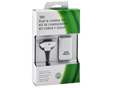 Kit De Juega y Carga Xbox 360 Blanco (No oficial)