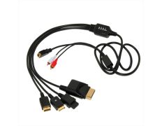 4 en 1 D-Terminal Cable Xbox 360/Wii/PS3/PS2