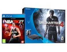 Consola Playstation 4 Slim (1Tb) + Uncharted 4 + NBA 2K17