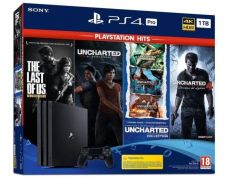 Consola Playstation 4 Pro 1TB + Uncharted Col. + Uncharted 4