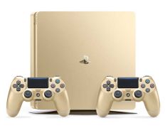 Consola Playstation 4 Slim (500 GB) + 2 Mandos Dualshock 4 V2 Gold