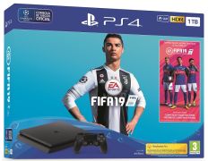 Consola PS4 Slim 1TB + FIFA 19 + PS Plus 14 Días