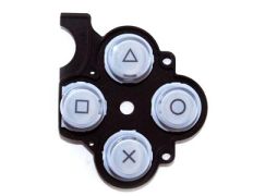 Repuesto D-Pad Rubber y Botones Silver PSP Slim