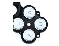 Repuesto D-Pad Rubber y Botones White PSP Slim