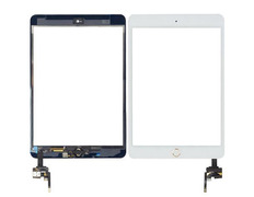 Digitalizador Blanco con Botón Dorado iPad Mini 3