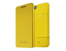 Funda para Wiko Rainbow con Tapa Amarillo