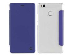 Funda Folio Azul parte Trasera Transparente Huawei P9 Lite Muvit