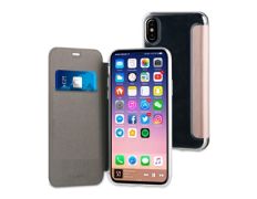 Funda Folio Rose Gold Trasera TPU Transparente iPhone X muvit