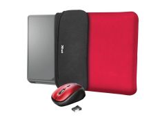 Funda + Ratón Inalámbrico Trust Yvo 15.6" Rojo