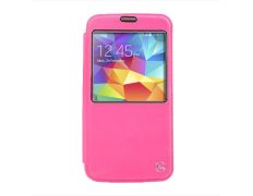 Funda tipo libro con ventana para Samsung Galaxy S5 G900 Rosa