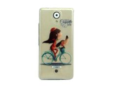 Funda tpu transparente Bicicleta Wiko U Feel lite coquette