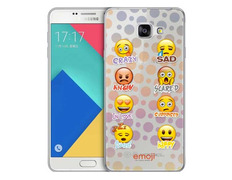 Funda TPU Transparente Crazy, Sad - Samsung Galaxy A3 2017 Emoji