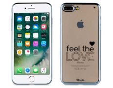 Funda TPU Transparente Feel The Love iPhone 7 Plus Words