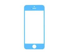 Cristal frontal iPhone 5/5S/5C/SE Azul Claro