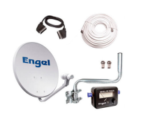 KIT SATELITE ANTENA 60CM+LNB+LOCALIZADOR+KIT INSTALACION