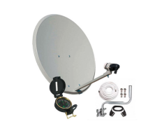 Kit Satélite Antena 80cm + LNB + Localizador satelite + Kit de Instalación