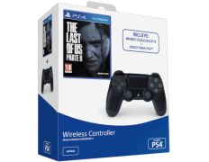 Mando Dualshock 4 Jet Black + The Last of Us Parte II