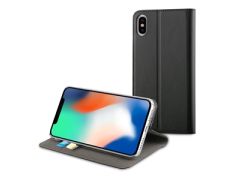 Funda Folio iPhone XS Max Soporte Negra Muvit