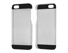 Carcasa Transparente Plastic Case para iPhone 5/5S Negro