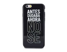 Funda TPU Negra Tacto Goma No Sé - iPhone 6/6S