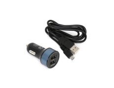 Cargador de Coche Omega 2xUSB AZUL OSCURO