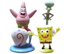 Pack 4 figuritas (Bob Esponja, Patricio, Calamardo y Gary)