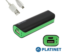 PLATINET POWER BANK 4400mAh 5V 1A+LINT.NEG-VERDE