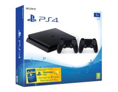 Playstation 4 Slim 1 TB + 2 DUAL SHOCK 4 + PS Plus 90 DIAS