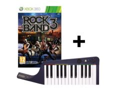 Juego Rock Band 3 + Teclado Wireless Xbox 360