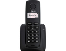 Teléfono Inalámbrico DECT Digital Gigaset A116 Negro