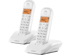 Teléfono Inalámbrico DECT Digital Motorola S1202 Duo Blanco