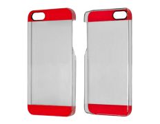 Carcasa Transparente Plastic Case para iPhone 5/5S Rojo